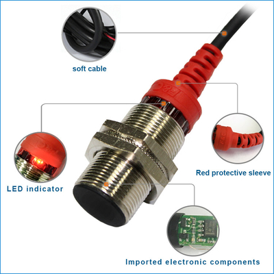 M18 محمية حثي القرب الاستشعار 12-24VDC 5MM الاستشعار حثي التبديل