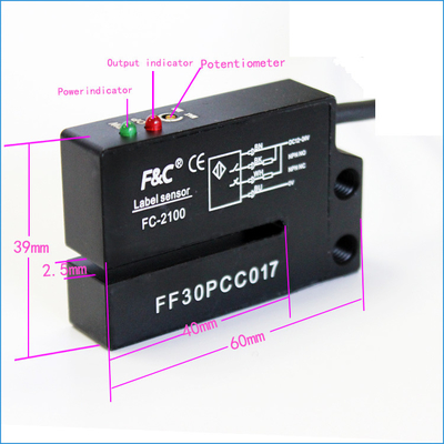 F &amp;amp; C العادي ملصقا تسمية الاستشعار 2MM فتحة آلة استخدام المئزر